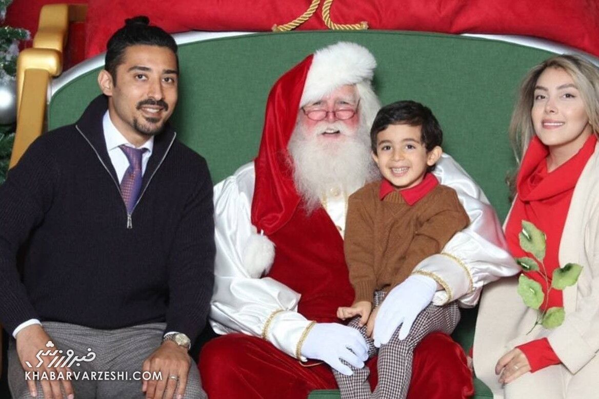 عکس| کریسمس قوچان نژاد در کنار خانواده/ بابانوئل آرزوی گوچی را برآوره می‌کند؟