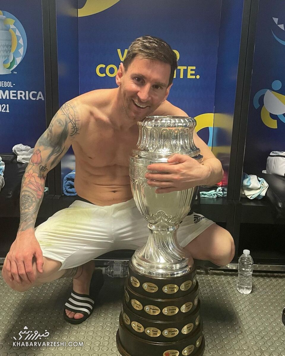 پست لیونل مسی برای قهرمانی در کوپا آمریکای 2021 همراه آرژانتین