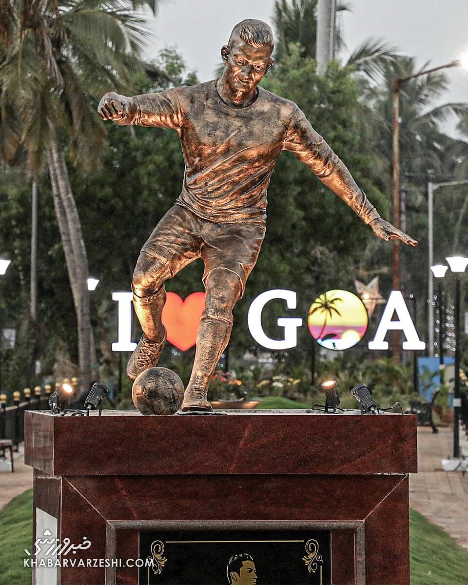 مجسمه رونالدو در گوای هند