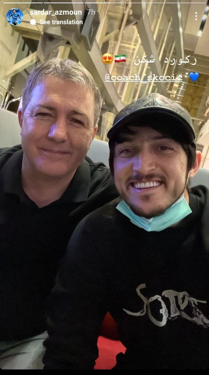 عکس | لقب جدیدی که سردار آزمون به اسکوچیچ داد/ دیدار اتفاقی ستاره و سرمربی تیم ملی ایران