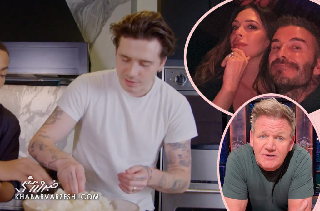 تصویری جالب از شغل جدید پسر دیوید بکام/ بروکلین آشپز شد!