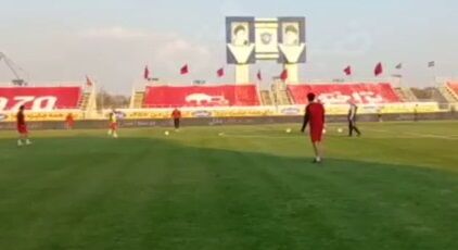 ویدیو| گرم کردن بازیکنان تراکتور پیش از آغاز دیدار با استقلال