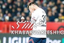 آمار ضعیف و شوکه کننده مسی در شکست پی.اس.جی مقابل نیس/ بدترین در 12 فصل اخیر!