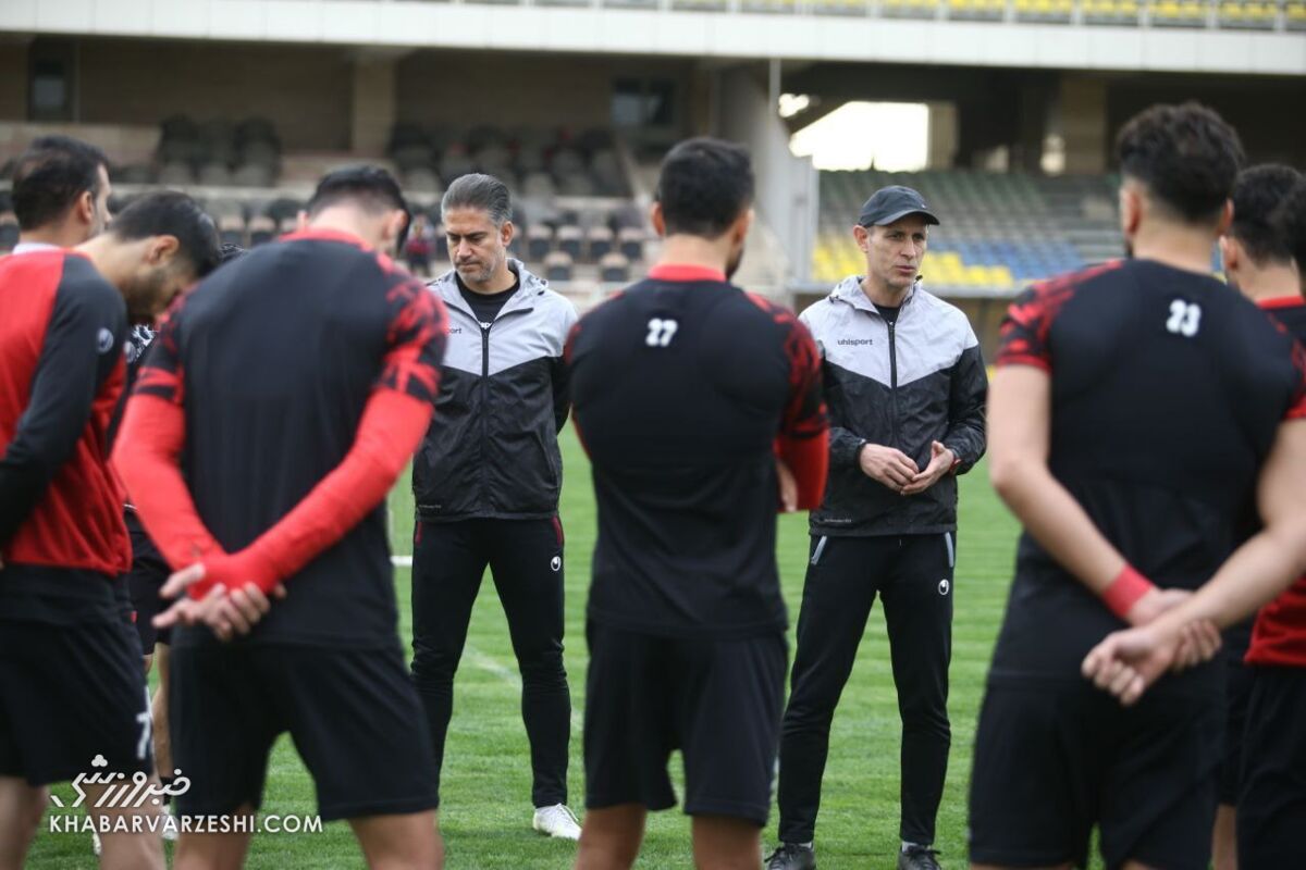 تمرین استقامتی پرسپولیسی‌ها در روز صحبت‌های گل‌محمدی با بازیکنان