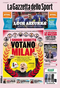 روزنامه گاتزتا| برنده‌های اسکودتو به میلان رأی می‌دهند