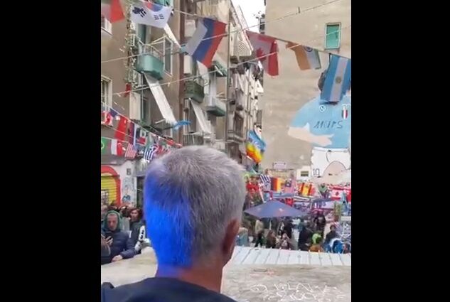 ویدیو| ادای احترام مورینیو به دیگو مارادونا در شهر ناپل