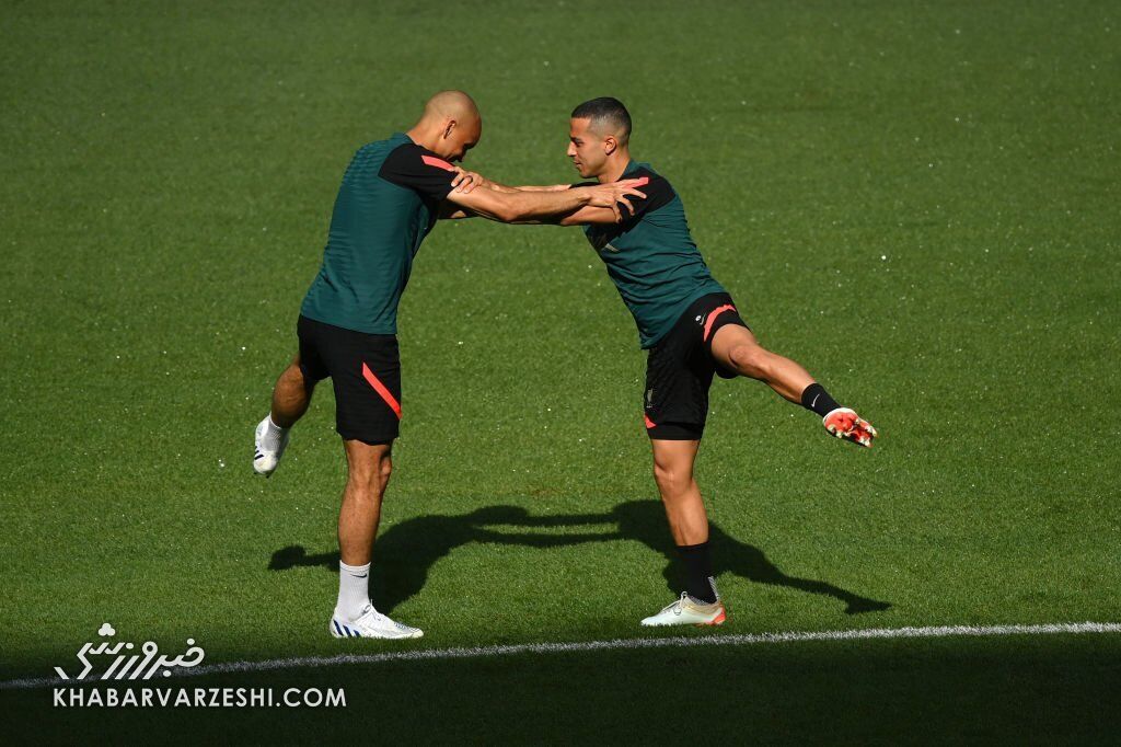 تیاگو آلکانتارا و فابینیو؛ آخرین تمرین لیورپول پیش از فینال لیگ قهرمانان اروپا 2022