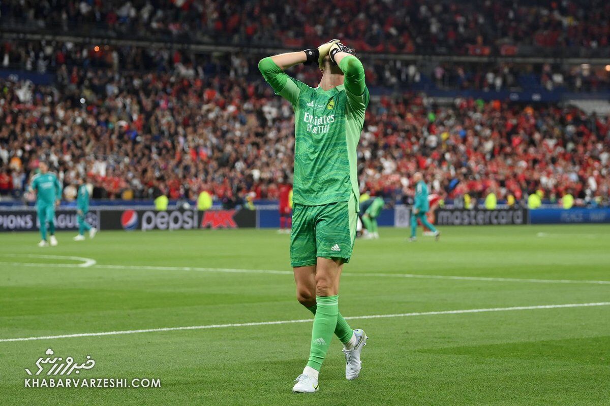 تیبو کورتوا؛ جشن قهرمانی رئال‌مادرید در لیگ قهرمانان اروپا 2022-2021