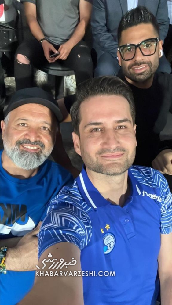 عکس| هنرپیشه ها و خواننده های استقلالی در استادیوم آزادی