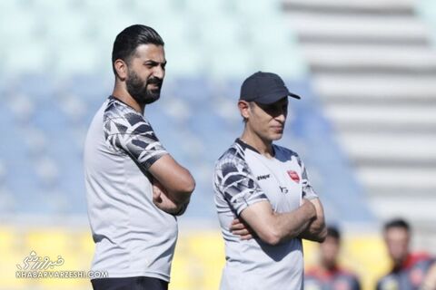 یحیی گل‌محمدی و محمد عسگری؛ تمرین پرسپولیس (11 خرداد 1401)