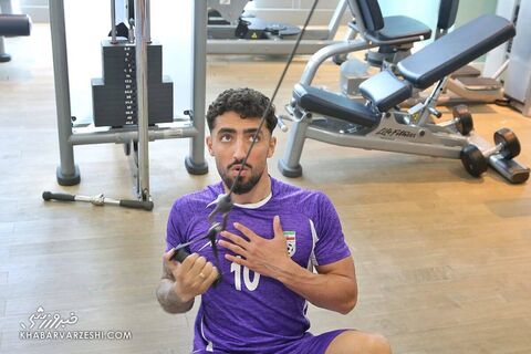 اللهیار صیادمنش؛ تمرین تیم ملی ایران در قطر (13 خرداد 1401)