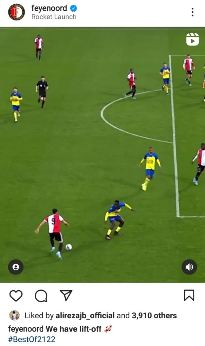 افتخاری دیگر برای کاپیتان تیم ملی در هلند/ شلیک جهانبخش بهترین گل ۲۲-۲۰۲۱ شد