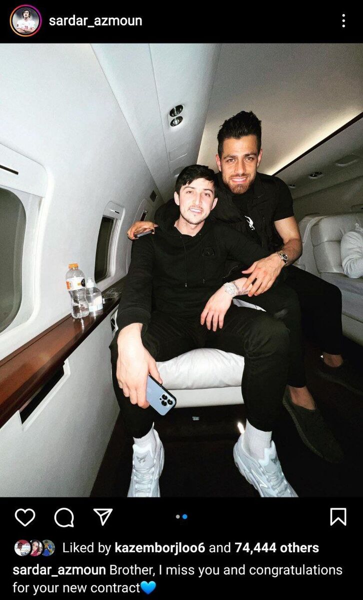 عکس| پیام تبریک متفاوت آزمون به خرید جدید پرسپولیس با قلب آبی!