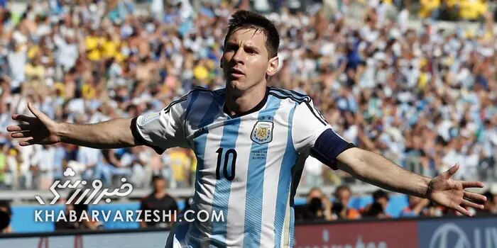 ۲ تصویر تاریخی از لحظه ای که لیونل مسی دروازه تیم ملی ایران باز کرد/ وقتی لئو از شدت خوشحالی بال درآورد!