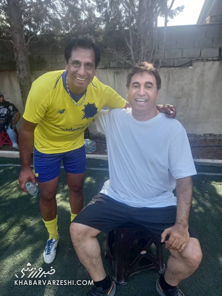 عکس|  حمید فرخ نژاد و پیشکسوت استقلالی در سریال مهران مدیری