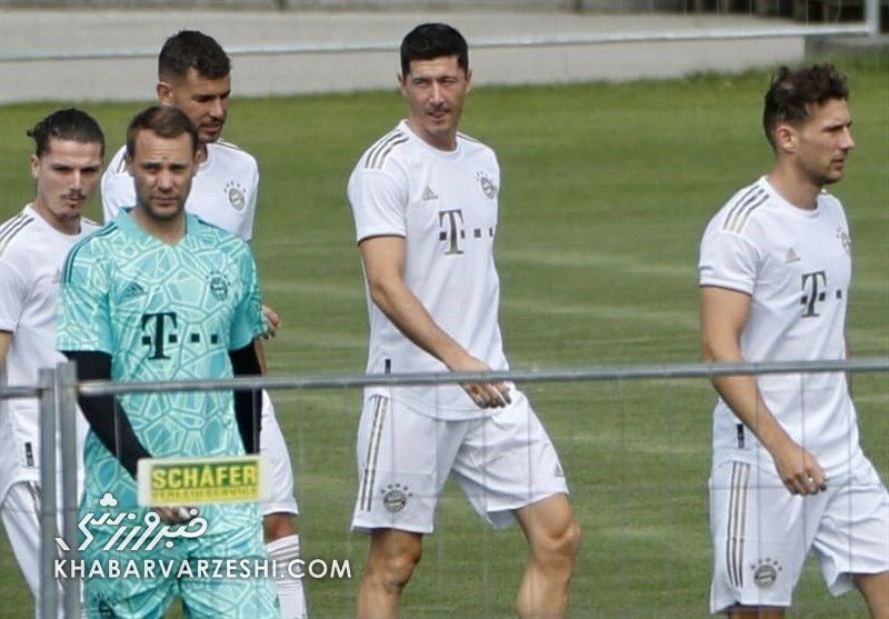 لواندوفسکی به تمرین بایرن برگشت!/ تصاویری از بازگشت یاغی