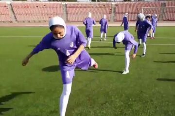 ویدیو| تمرین تیم ملی فوتبال بانوان پیش از دیدار با تاجیکستان