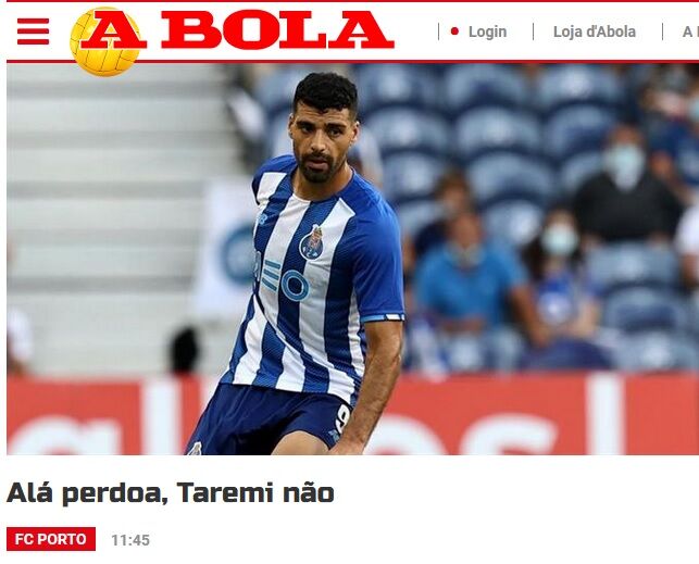 عکس عنوان عجیب رسانه های پرتغالی;  خدا می بخشد اما طارمی نه!