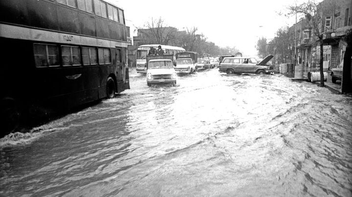 عکسهای ثبتشده از سیلهای سال ۱۳۶۵ در تهران