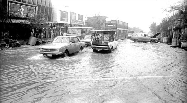 عکسهای ثبتشده از سیلهای سال ۱۳۶۵ در تهران