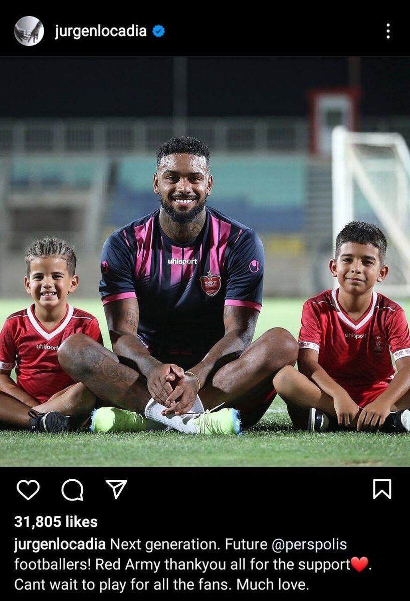 واکنش لوکادیا با انتشار عکسی خاص به حضورش در پرسپولیس/ مشتاقانه منتظر بازی برای این باشگاه هستم