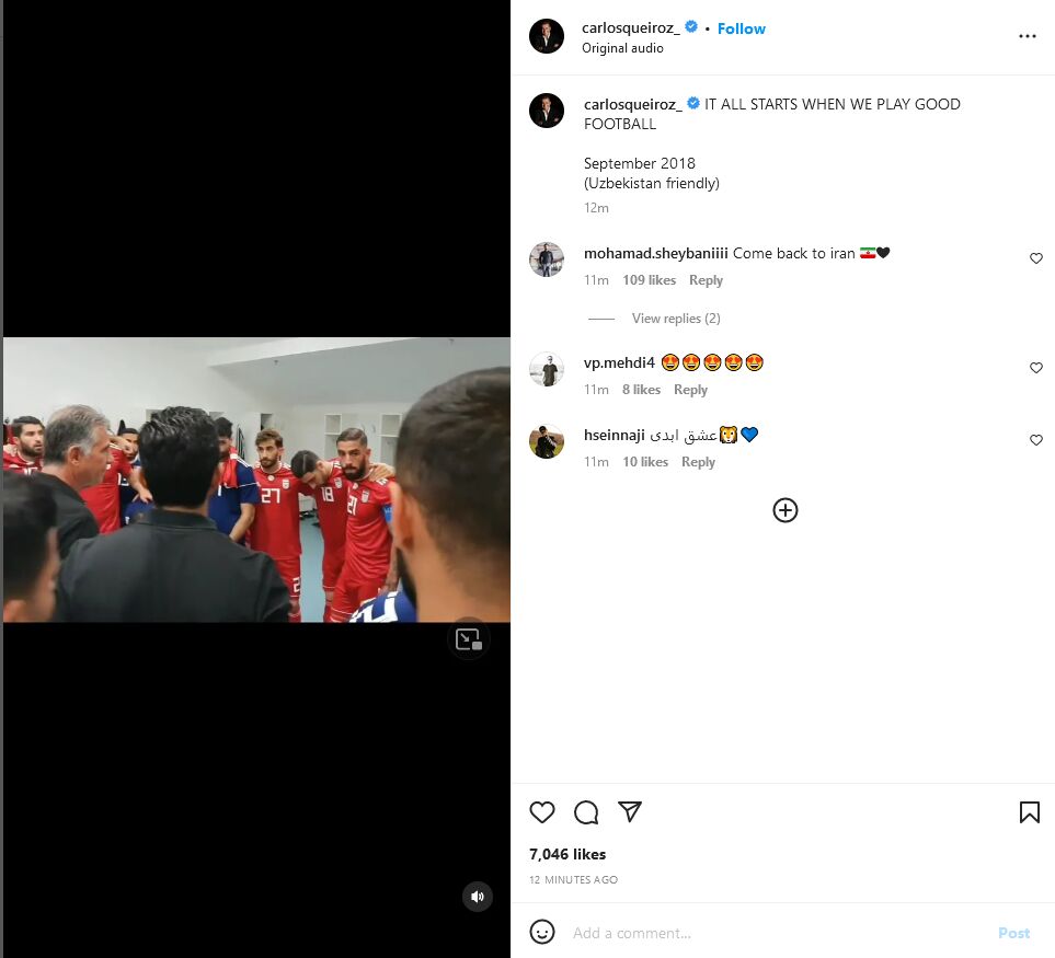 عکس| چراغ سبز کیروش برای بازگشت به تیم ملی ایران/ پست خبرساز در آستانه جامجهانی