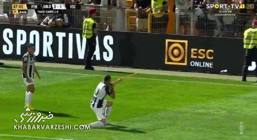 عکس| مجازات بازیکن به خاطر شادی گل جنجالی/ جریمه سنگین برای تیراندازی به سمت رقیب