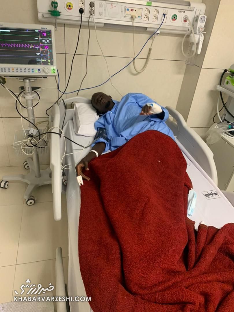عکس| حمله کرونا به مهاجم لیگ برتری/ستاره خارجی روی تخت بیمارستان
