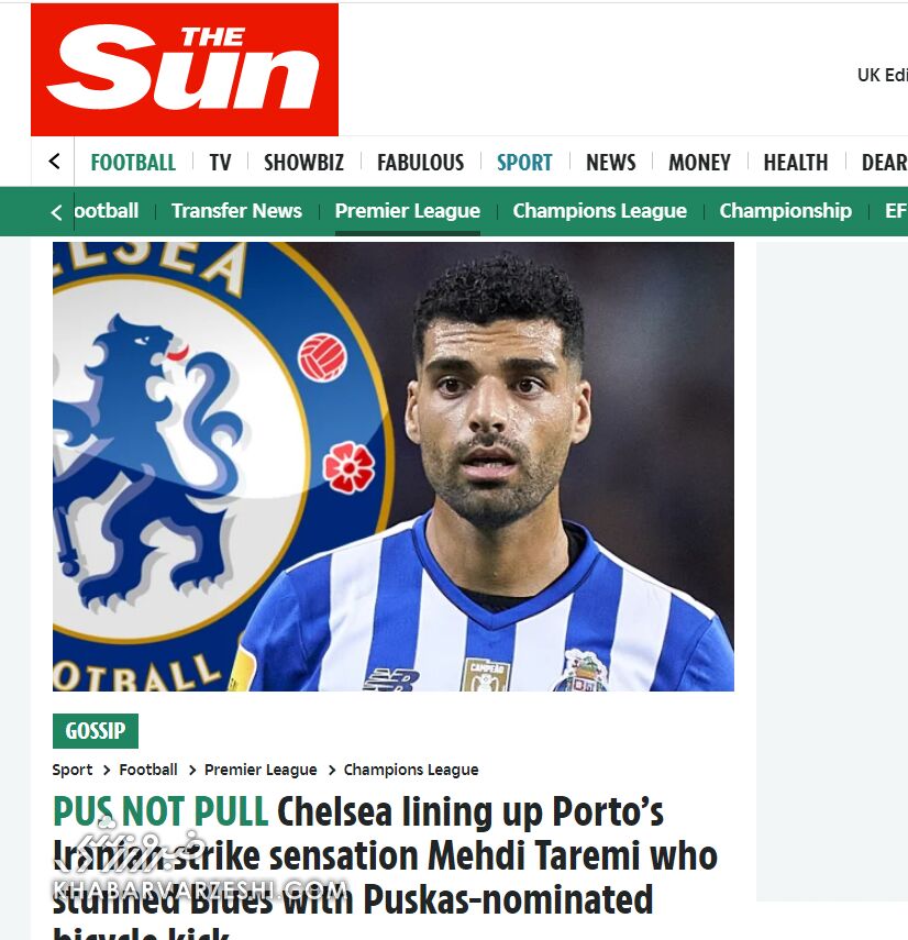 عکس| واکنش نشریه مطرح انگلیسی به انتقال طارمی/ چلسی آماده خرید ستاره ایرانی