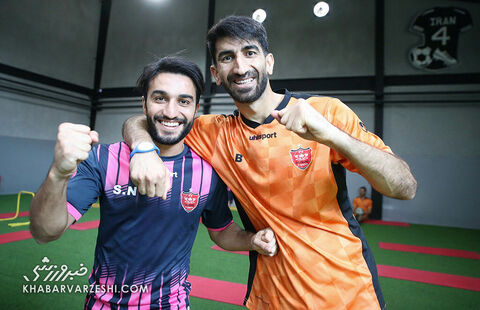 علیرضا بیرانوند و سیامک نعمتی؛ تمرین پرسپولیس در سالن (11 شهریور 1401)