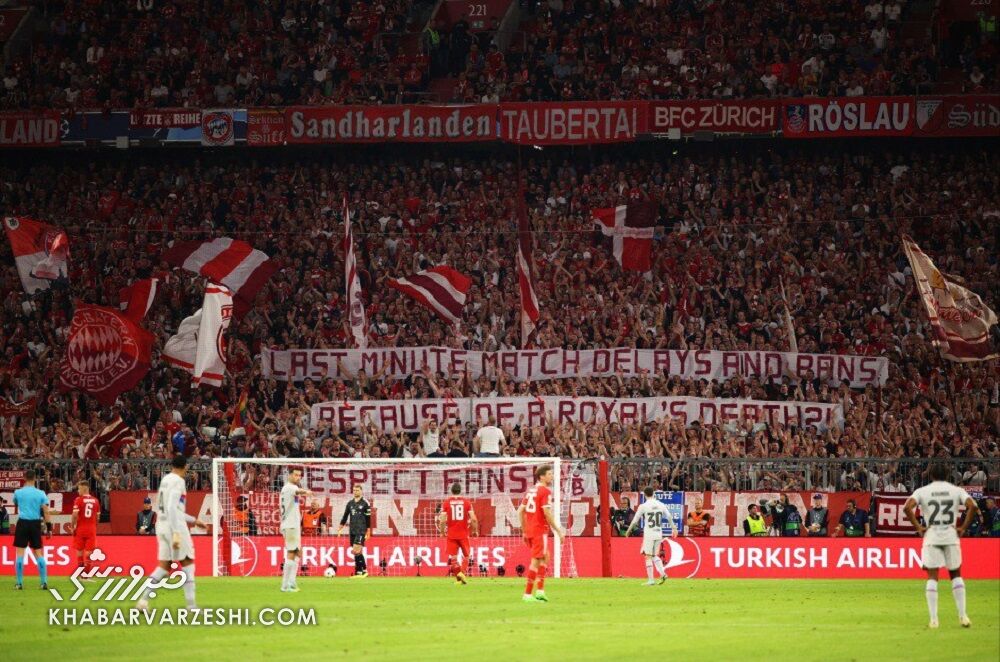 تصویری از اعتراض جنجالی به تعلیق مسابقات فوتبال/ لغو لحظه آخری بازی به دلیل مرگ یک فرد سلطنتی؟!