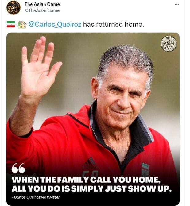 عکس| توصیف جالب یک رسانه خارجی از وضعیت جدید سرمربی تیم ملی ایران/ کیروش به خانه برگشت