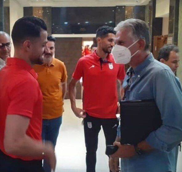 عکس| اولین ملاقات کیروش با بازیکنان تیم ملی در هتل/ آغاز تمرین ملی پوشان با سرمربی جدید