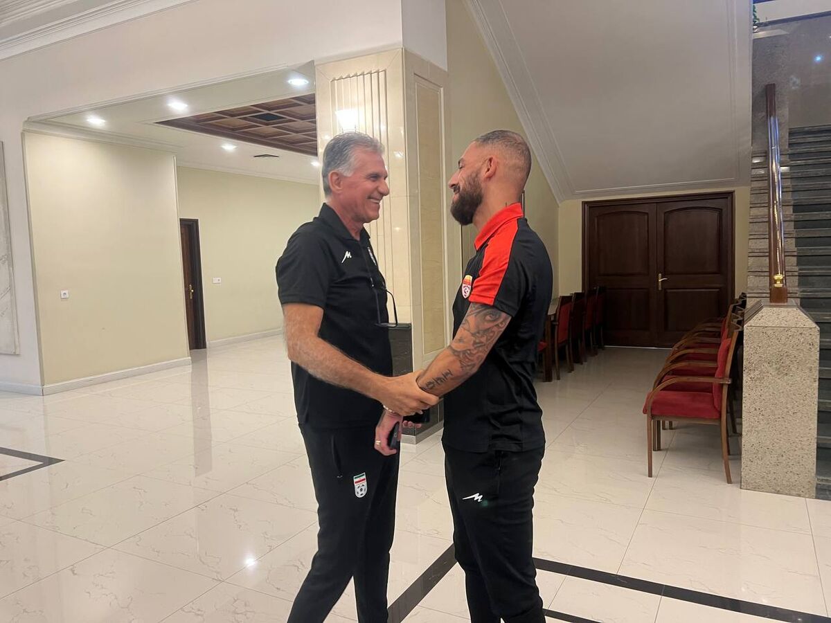 عکس| دیدار اتفاقی کیروش و کاپیتان سابق تیم ملی