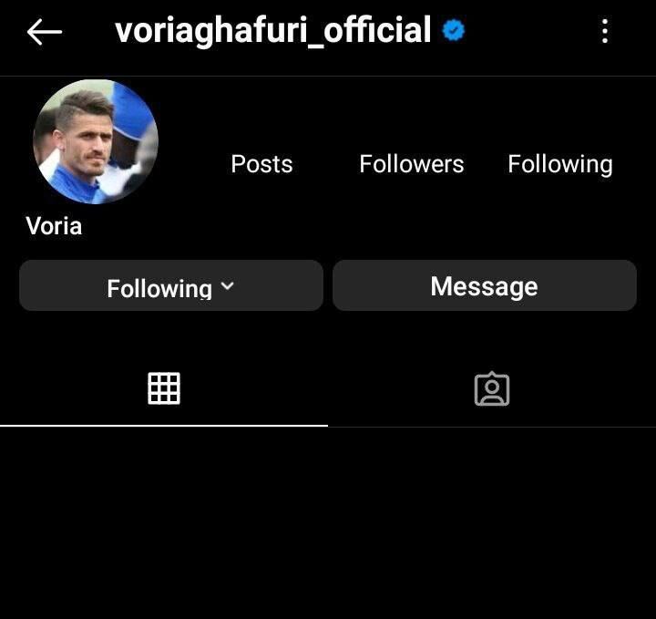 عکس| اتفاقی که برای صفحه اینستاگرام وریا غفوری رخ داد