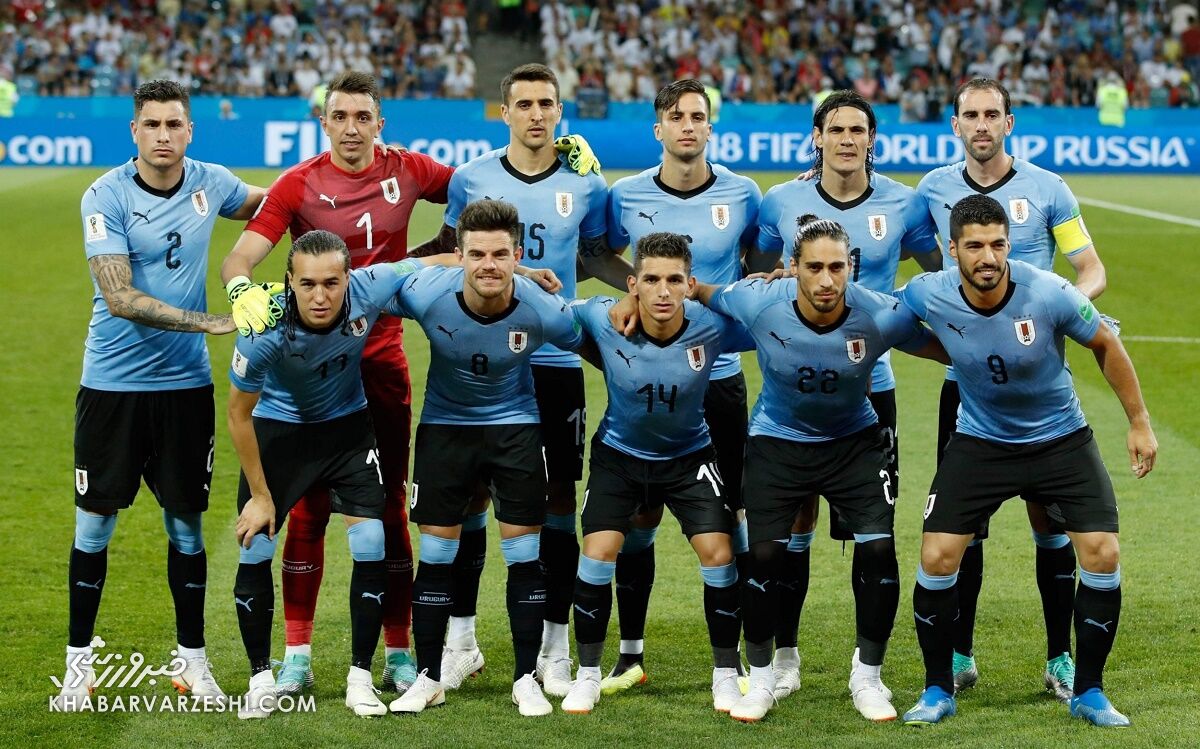 رونمایی از ترکیب تیم ملی اروگوئه مقابل ایران/ سوارس با بازوبند کاپیتانی در نوک خط آتش