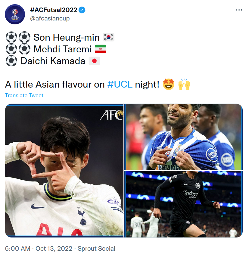 عکس| واکنش AFC به دبل طارمی در لیگ قهرمانان اروپا