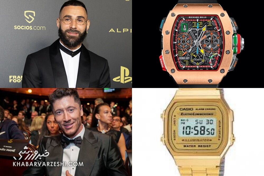 تفاوت عجیب و غریب ارزش ساعت دو فوق‌ستاره در مراسم توپ‌طلا/ از ۶۰ هزار یورو تا ۵۰۰ هزار یورو!/ تصاویر این ساعت‌های جالب را ببینید