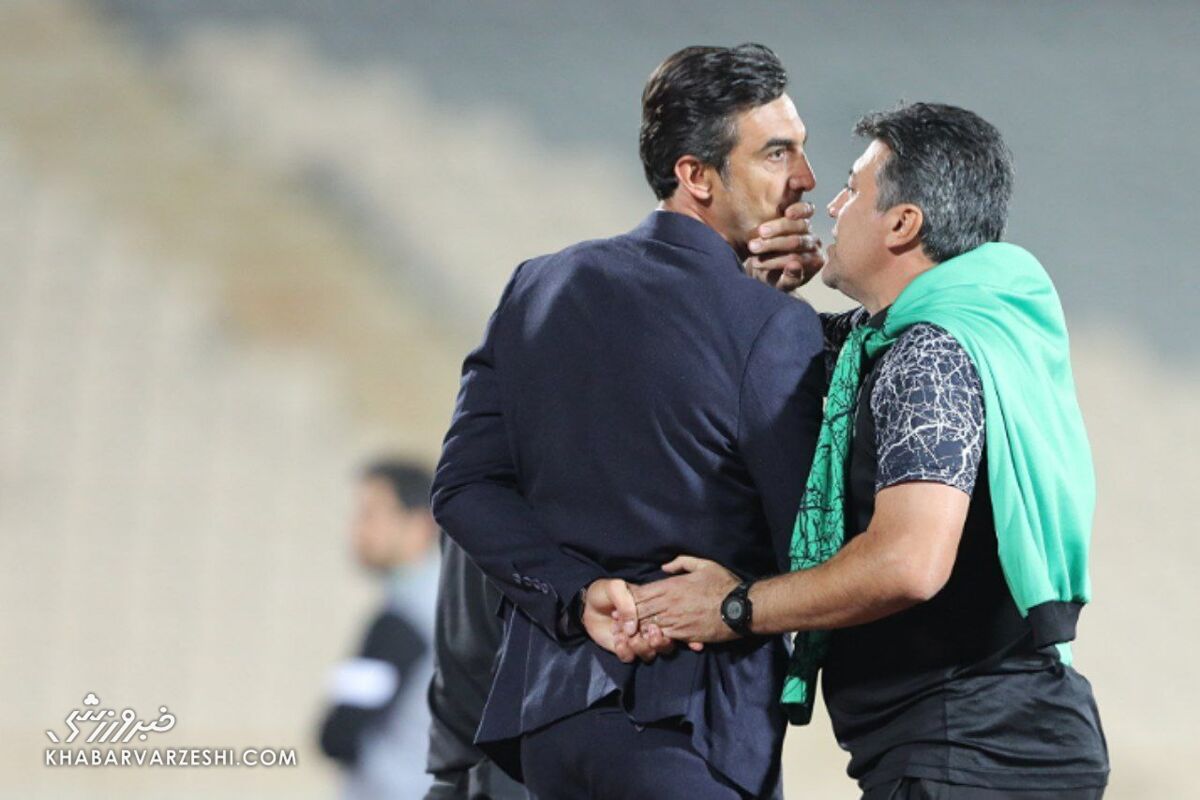 عکس| یک استقلالی دهان رحمتی را بست