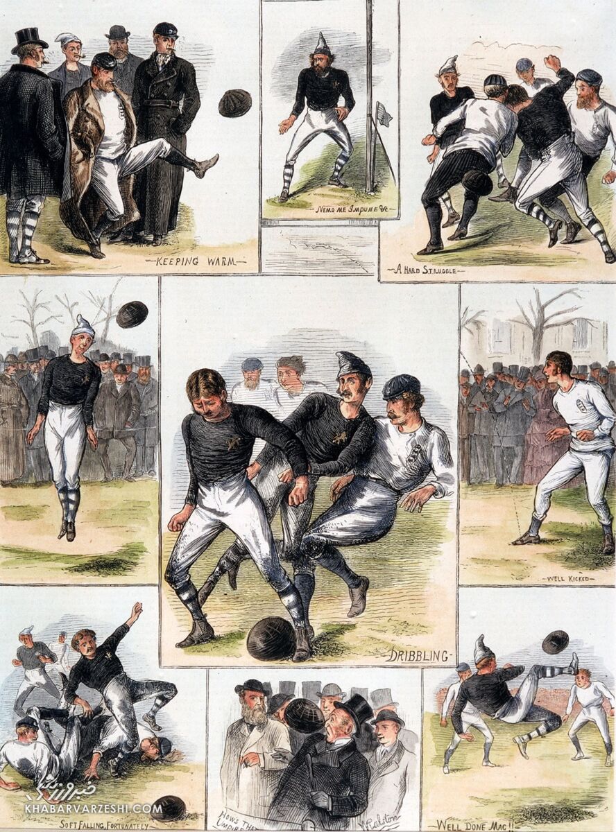 اولین مسابقه رسمی بین‌المللی فوتبال در سال ۱۸۷۲ بین اسکاتلند و انگلیس