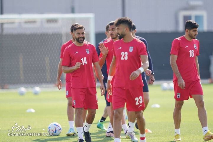 سامان قدوس؛ تمرین تیم ملی ایران در قطر (1 آذر 1401)