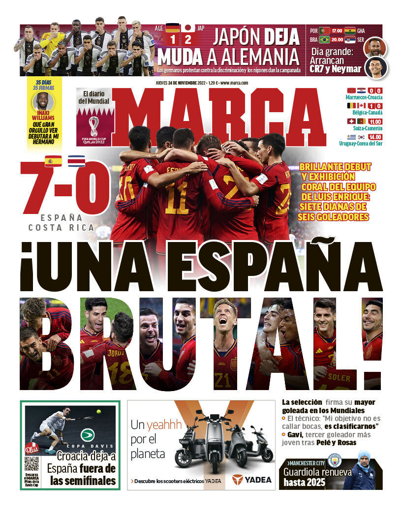 روزنامه مارکا| یک اسپانیای وحشیانه