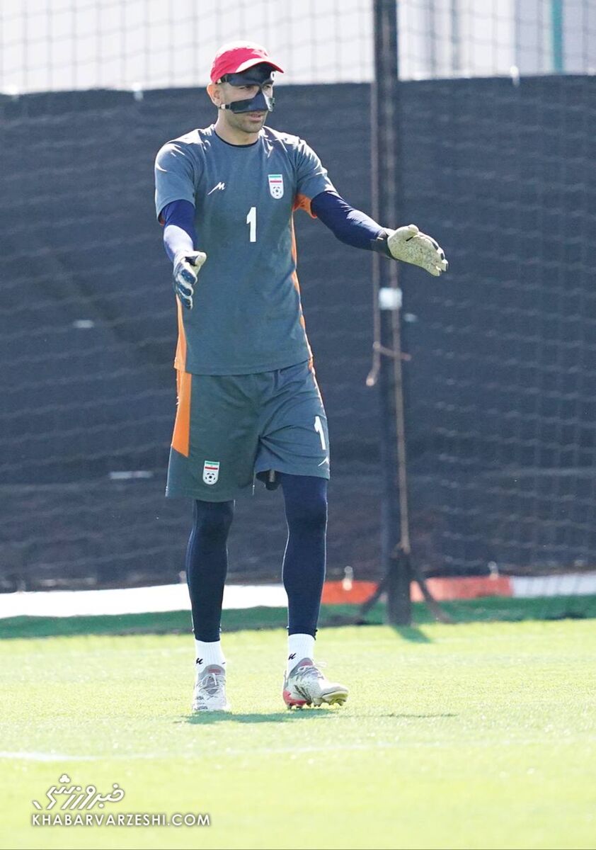 عکس| چهره کاملا متفاوت علیرضا بیرانوند در تمرین تیم ملی پس از مصدومیت وحشتناک