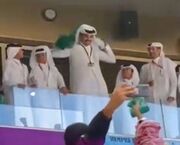 ویدیو| واکنش امیر قطر به برد ایران مقابل ولز