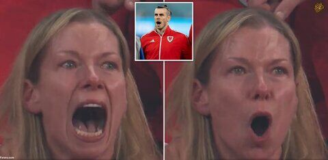 عکس| تصویری خاص از یک زن هنگام خوانده سرود ملی در جام جهانی/ مو به تن اسطوره فوتبال انگلیس سیخ شد!