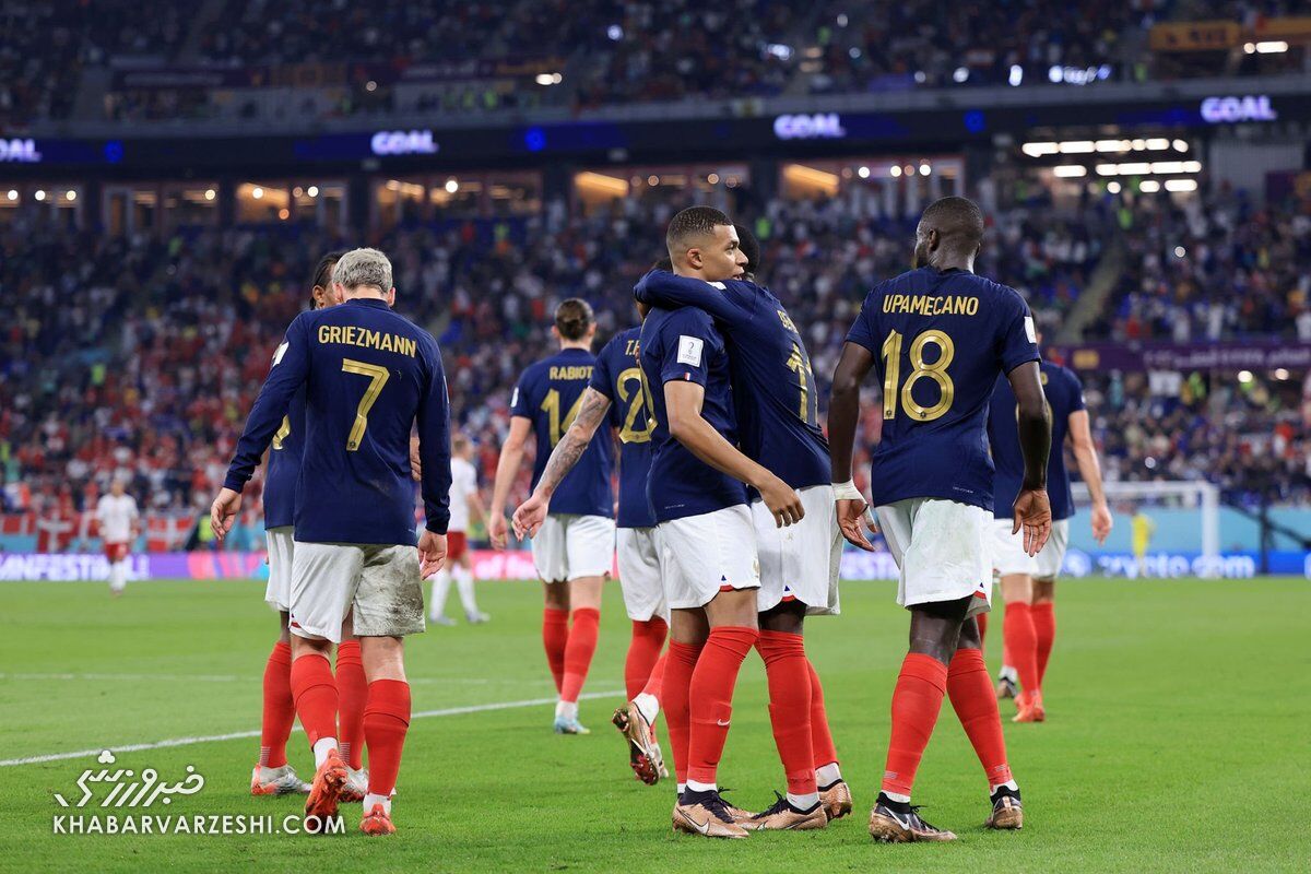 فرانسه ۲ – دانمارک ۱/ قهرمان جام‌جهانی ۲۰۱۸ به مرحله حذفی رسید/ کار دانمارک به اما و اگر کشیده شد