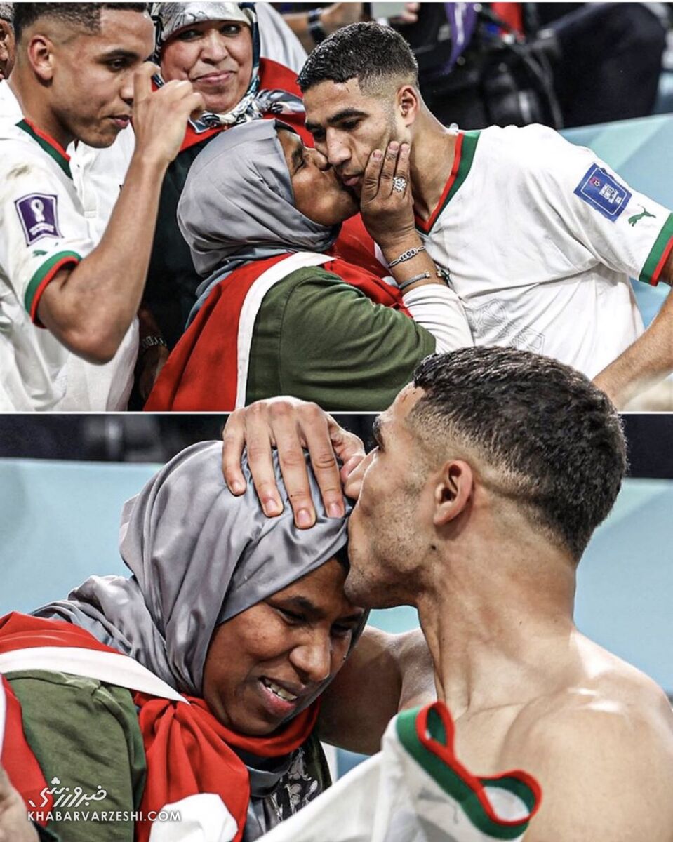 عکس| صحنه عاشقانه در جام جهانی/ دوربینها روی ستاره فوتبال زوم شد!