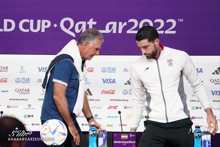 کارلوس کیروش و کریم انصاریفرد؛ کنفرانس خبری ایران - آمریکا