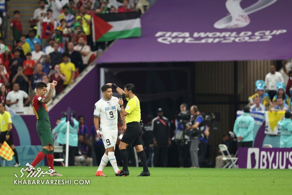 علیرضا فغانی در دیدار پرتغال - اروگوئه