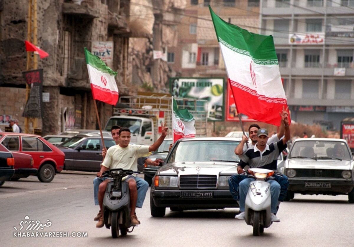شادی در لبنان پس از برد ایران از آمریکا